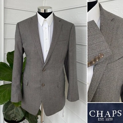 Chaps Mens Two-Button Blazer Tweed Polyester Blend Sport Coat Jacket Size 42L - Image 1 of 4