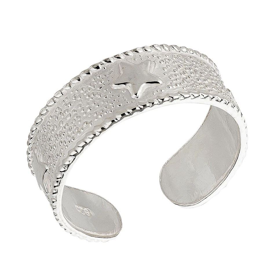 Zehenring Zehring Sterne Design 925 Silber Zehenschmuck - Bild 1 von 1