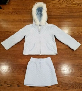 Gymboree Girls Zip-up Hooded Jacket With Matching Skirt Size S(5-6) - Picture 1 of 8