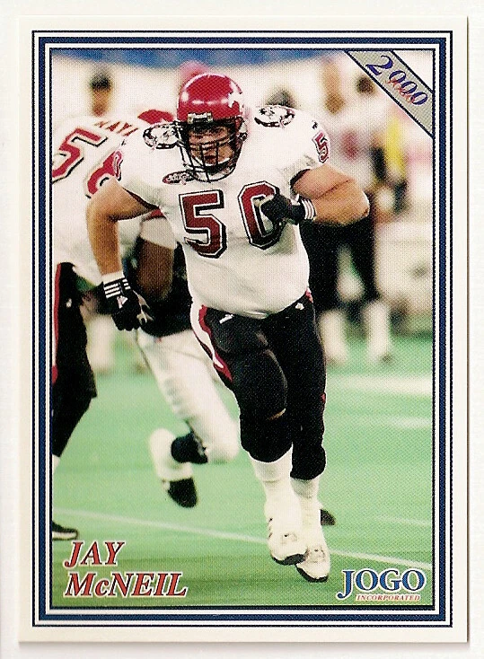 Jay McNeil 2000 Jogo CFL card #187 Calgary Stampeders  Kent State Golden Flashes - Image 1 of 1