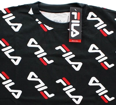 FILA Men's T-Shirt Big & Tall Crewneck Tee Square, Straight, and All Over Print - Image 1 of 4