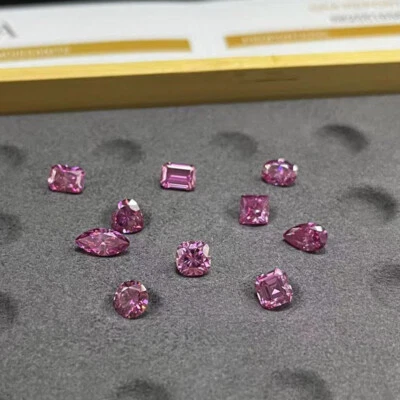 Best price Pink Color 3EX Cut Moissanite Stone Loose Gemstone With Certificate - Image 1 of 4