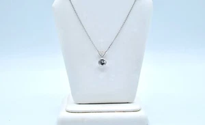 14k White Gold And Cubic Zirconia Pendant. 1.4gr - Picture 1 of 3