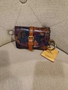PATRICIA NASH Mini Torri leather Key Fob Peruvian Painting pouch case nwt - Picture 1 of 3