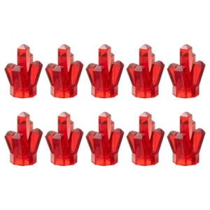 LEGO Rock Crystal 5 Point Trans Red Colour - 10 in Pack - Brand New - Picture 1 of 2