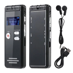 64GB Digital Voice Recorder Dictaphone Audio MP3 Player Sound Voice Recording - Picture 1 of 19