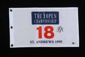 John Daly 1995 firmó la bandera del campeonato abierto (Beckett) - Imagen 1 de 1