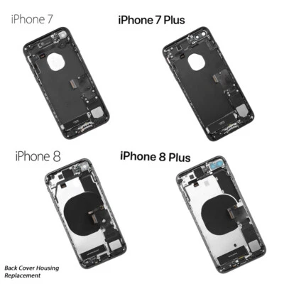 iPhone 7, 7 Plus, 8, 8 Plus Fully Assembled Back Cover Housing with ALL Parts - Image 1 of 4