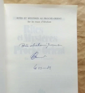 Rites et Mystères au Proche-Orient N & P J CALLEBAUT éd Robert Laffont DEDICACE - Imagen 1 de 3