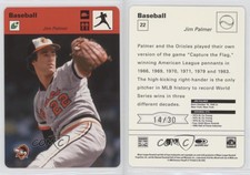 2005 Leaf Sportscasters Red Pitching Cap /30 Jim Palmer #22 HOF