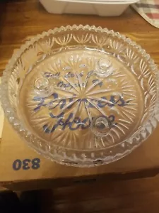 NIB Princess House #830 Full Lead Crystal 3 Taper Candle Holder or Ashtray - Picture 1 of 7
