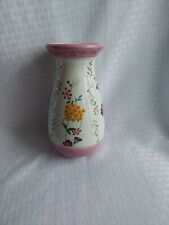 Laura Ashley Home Floral Vase FTD  8x4 Inches Yellow Pink White Green