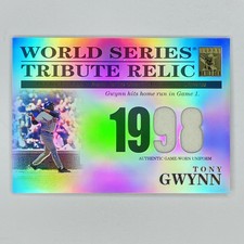 2003 Topps Tribute World Series Relics Tony Gwynn /425 1998 #TR-TG Padres