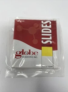 Globe Scientific Inc Slides microscopio 90 Angoli 25x75x1mm Giallo 72ct - Foto 1 di 4