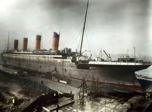 Revestimiento de pasajeros británico Titanic impreso 8x10 en construcción 1909 #YUY - Imagen 1 de 1