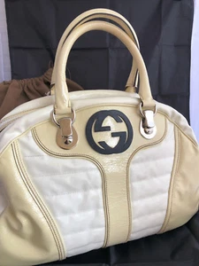 Borsa Gucci GG Pelle/Leather Panna/Bianco - Stile 181523 - 203998 Gucci Code - Foto 1 di 12