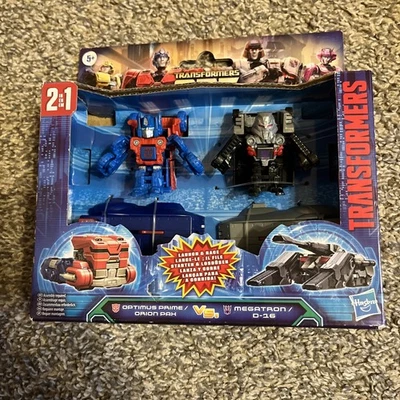 Figuras de acción Transformers One Optimus Prime vs Megatron D16 lanzamiento y carrera 2" Foto 1 de 2