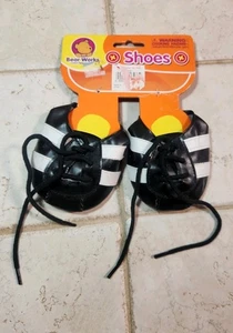 Build A Bear Black and White Soccer Adidas Style Shoes - Picture 1 of 13