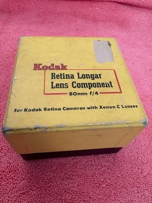 Componente de lente teleobjetivo Kodak Retina Longar-xenón C, 80 mm f4, estuche, caja Foto 1 de 4
