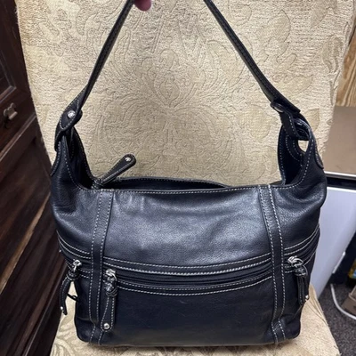 Clarks Black Genuine Leather BOHO HOBO Shoulder Bag Handbag Purse - Image 1 of 4