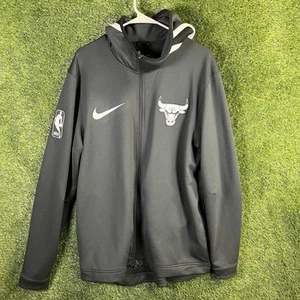 Nike NBA Chicago Bulls Dri-Fit Therma Flex Showtime Hoodie XL Black Zip-Up - Picture 1 of 10