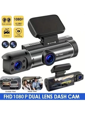 Cámara de tablero Toguard CE41A 1080P de doble lente con visión nocturna - negra Foto 1 de 4