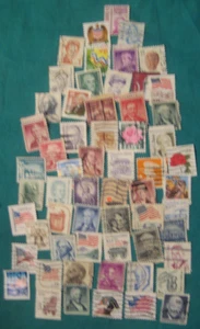 Lot of 60-Different Used U.S. Regular Stamp Issues-Nice Variety-#25R-01 - Bild 1 von 3