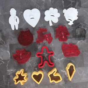15 Vintage Feiertag Plätzchen Canapé Ausstecher Weihnachten Erntedank Valentinstag Ostern - Bild 1 von 11