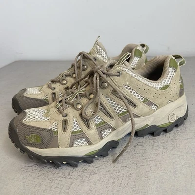 The North Face Vibram T246 Trail Hiking Shoes Womens Size 6.5 M Beige / Green - Image 1 of 4