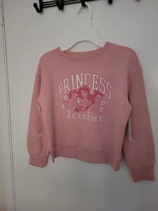 NWT Disney Princess Academy Girls Sweatshirt In Pink - Size 6x - Picture 1 of 3