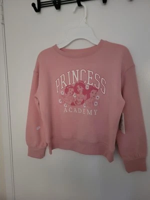 NWT Disney Princess Academy Girls Sweatshirt In Pink - Size 6x - Image 1 of 3
