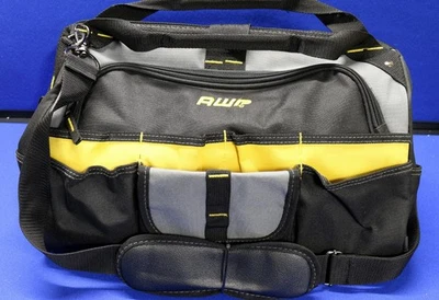 NEW  AWP Black/gray/yellow Polyester 18-in W x 12-in D x 8.5-in L Zipper 1L-2218 - Image 1 of 4