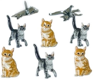Eyelet Outlet Shape Brads 12/Pkg-Feline - Picture 1 of 1