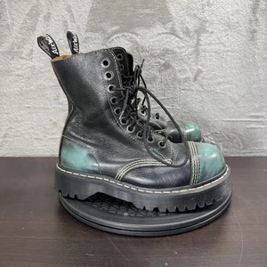 Dr. Martens 1761 Damen-Schnürstiefel US-Größe 7 Stahlkappe grün zweifarbig Stahlkappe - Bild 1 von 9