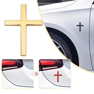 Insignia calcomanía calcomanía emblema coche cruz Dios-Jesús metal dorado auto motocicleta - Imagen 1 de 14