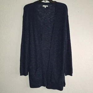 Sonoma LS Open Front Blue Speckled Cardigan WM Size XL  - Picture 1 of 10