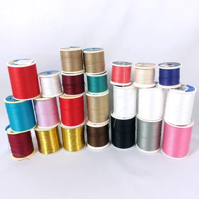 Mercerized/Cotton Polyester Cotton 23 All Purpose Sewing Thread Spools Mixed Lot - Image 1 of 4