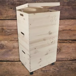 Set of Three Large Stackable Wooden Trunks on Wheels Children Kids Bedroom DIY - Picture 1 of 12