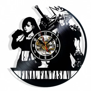Final Fantasy Vinyl Wall Clock Records Decor Gift Birthday Holiday Home Decor - Picture 1 of 5