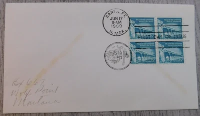 1st Day Issue Palace of Governors Santa Fe NM 1960 Vintage Stamp Envelope Cover - Image 1 of 4
