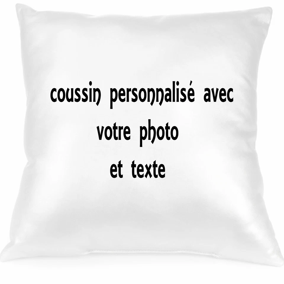 coussin complet  à personnaliser avec votre photo et texte image perso - Photo 1/1