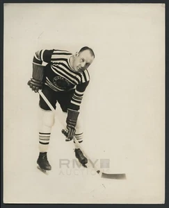Clarence "Taffy" Abel 1929, "Rompe la barrera del color en la NHL" foto rara - Imagen 1 de 2