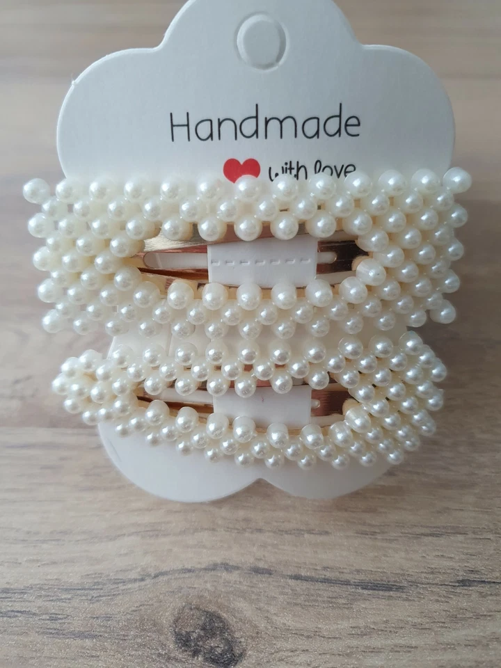 Lujo Perla Clips para el Cabello Para Mujeres Horquilla Palos para el Cabello Boho Joyería Cabello Romántico Foto 1 de 1