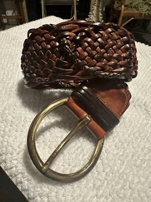 "Cinturón Hecho en Italia para Neiman Marcus Cuero Genuino 40""x2,25""" Foto 1 de 4