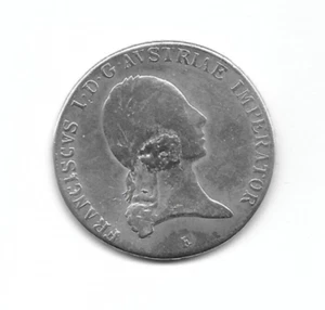 J40* AUSTRIA HUNGARY 1820 E GULDEN HABSBURG I THALER SILVER COIN FRANZ - Picture 1 of 2