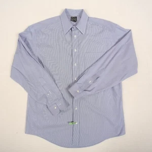 Jos. Camicia uomo con bottoni A Bank viaggiatore 15,5 35 manica lunga blu geometrica - Foto 1 di 9