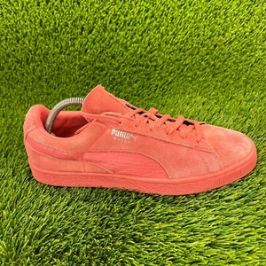 Puma Suede Mono Reptile Mens Size 10 Pink Casual Athletic Shoes Sneakers - Picture 1 of 10