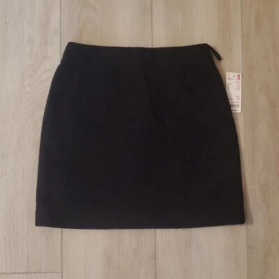 Minifalda nueva con etiquetas UNIQLO azul marino mezclada de lana talla 0 XS Foto 1 de 4