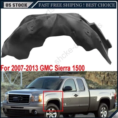 New Front Driver Side Fender Liner For 2007-2013 GMC Sierra 1500 GM1248189 Foto 1 de 4