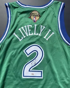 Maglia Dereck Lively II firmata autografata Dallas Mavericks Finals Psa/Dna Coa - Foto 1 di 4